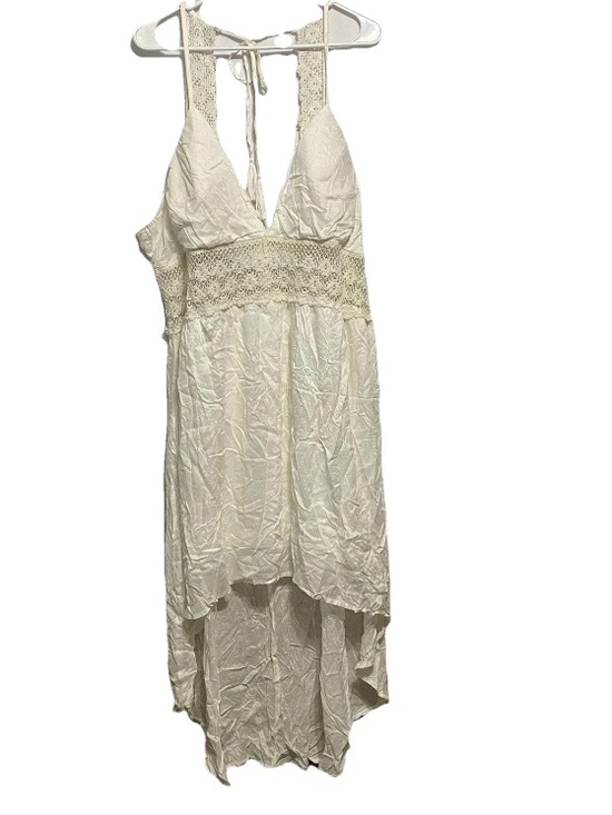 Jolie & Joy by FCT With Love Dresses & Skirts - Jolie & Joy Boho Hi Low Flowy Summer Lined Mid Length Crocheted 3X Sundress